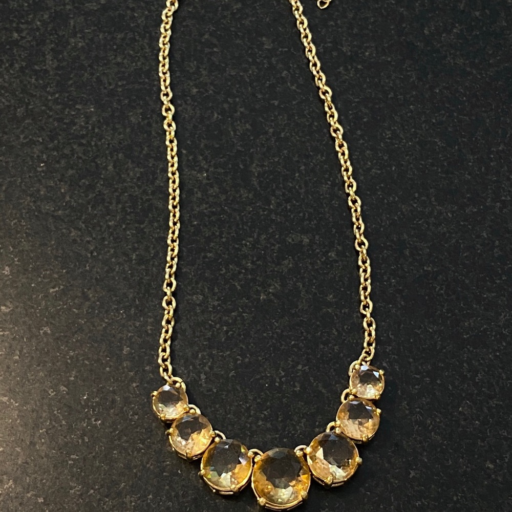 Peach crystal necklace